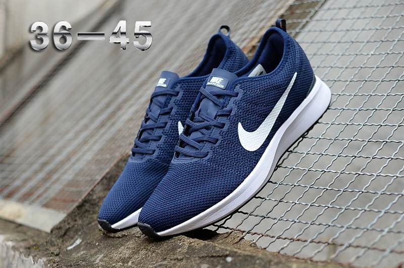 Women Nike Dualtone Racer Blue White Shoes - Click Image to Close